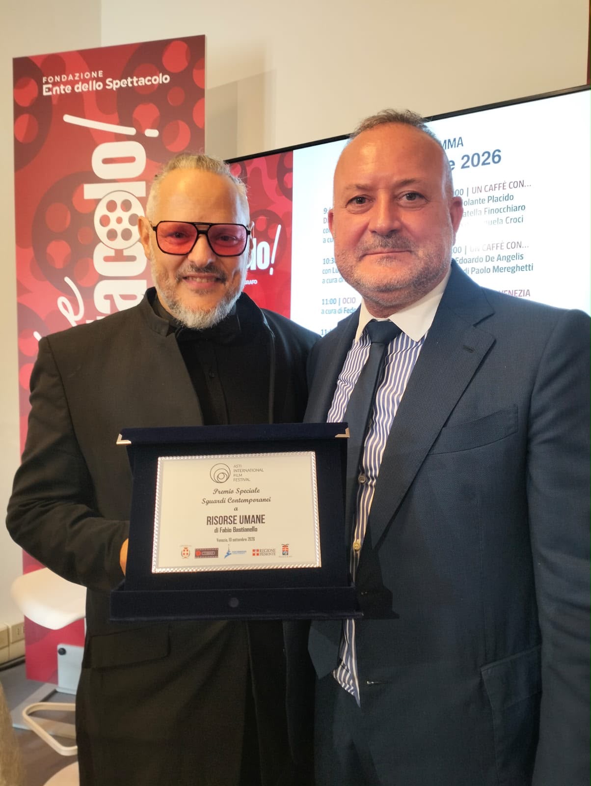 Fabio Bastianello e Giuseppe Ligotti con il Premio “Sguardo Contemporaneo”